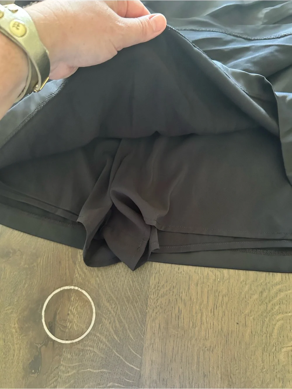 Abercrombie & Fitch NWT black silky mini skirt skirt faux wrap